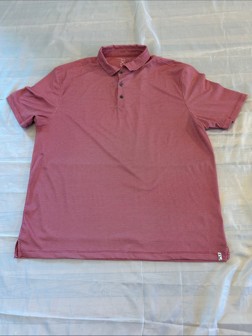 Kenneth Cole Men's Micro-Pattern Polo in Burgundy